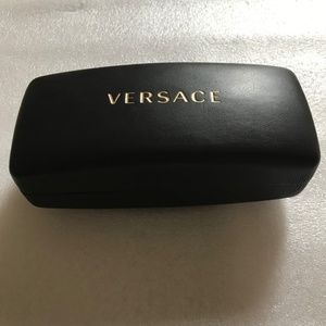 Versace Black Leather Sunglasses Case